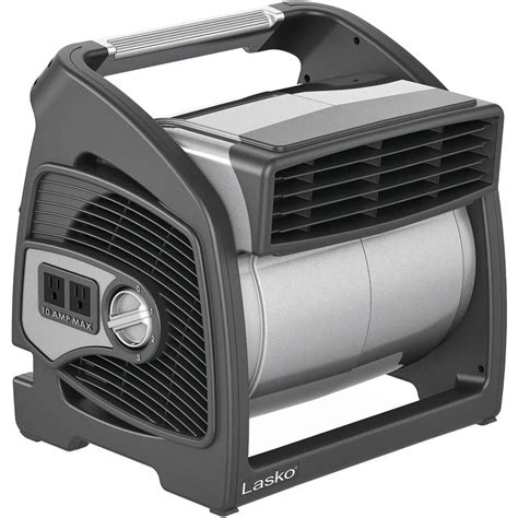 Laskos 30 Industrial Grade Oscillating Fan with Wheels features a 3 speed fully enclosed motor with an aerodynamic blade design that helps reduce wind drag. . Lasko max performance fan